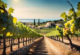Les vignes au bord de la mer