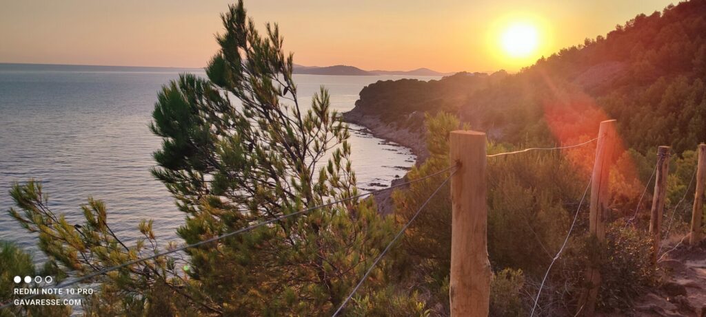 coucher de soleil sur le chemin