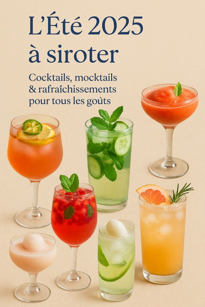 Idées de cocktails colorés et rafraîchissants pour l'été 2025 à préparer et déguster au Gîte Le Pénéquet ou ailleurs en Provence-Alpes-Côte d'Azur