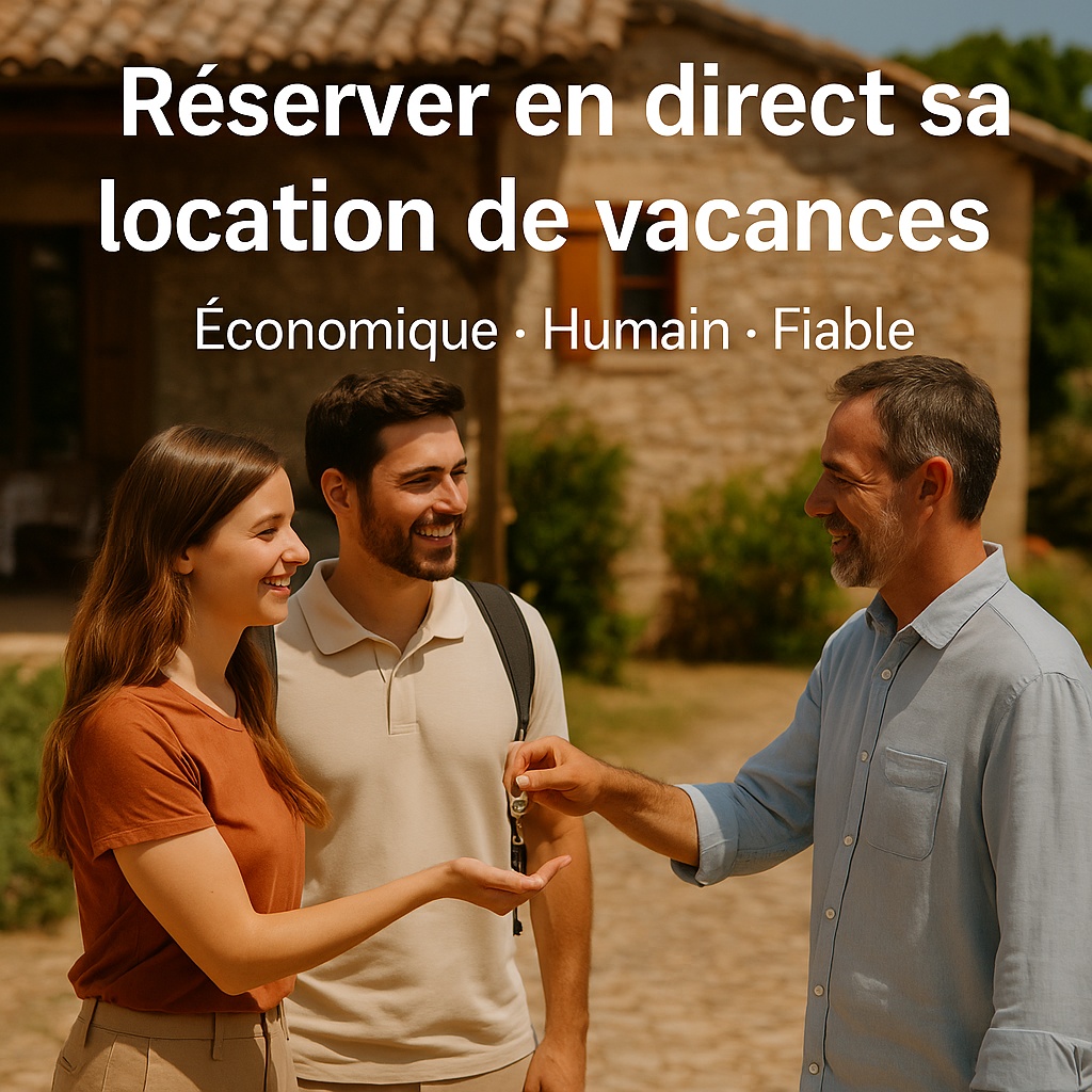 Remise des clés directe par le propriétaire du gîte à un couple de vacanciers souriants